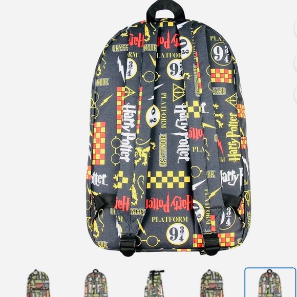 # 0814+ Warner Bros. Black and Gold Harry Potter Backpack - Picture 6 of 7